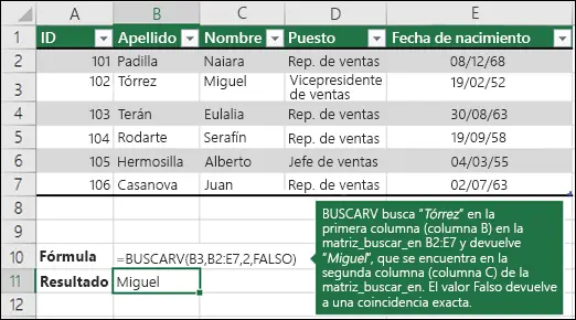 funcion buscar v - funciones importantes de excel